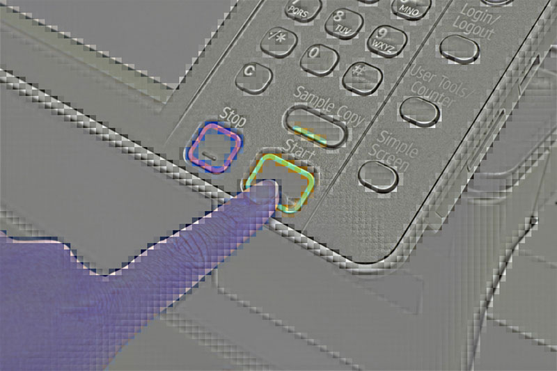 copy machine control panel